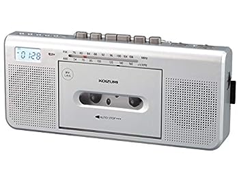 【中古】（非常に良い）コイズミ ステレオラジカセ AM/FM ワイドFM対応 デジタル保存 MP3 SDカード シルバー SDD-1250/S