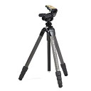 【中古】(非常に良い)SLIK カーボン三脚 カーボンマスター 934 4段 ナットロック式 32mmパイプ径 高精度3ウェイ雲台 109571
