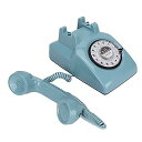【中古】（非常に良い）回転式ダイヤル電話、60年代のレトロな固定電話クラシックな昔ながらのカーリーコードデスク電話、家庭、オフィ..