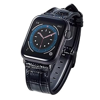 【中古】（非常に良い）エレコム Apple Watch (アップルウォッチ) バンド 49mm 45mm 44mm 42mm レザー 革 TPU [装着感の高さと蒸れにくさを両立] 「Apple Watch Series