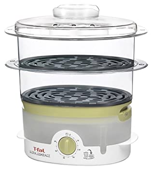 【中古-非常に良い】 T-fal 電気蒸し器 スチームクッカー ウルトラコンパクト II ライム VC1063Q0