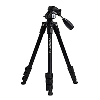 Other - 【中古-非常に良い】Fotopro 三脚 S3 ブラック 4段 中型 3WAY雲台 アルミ製