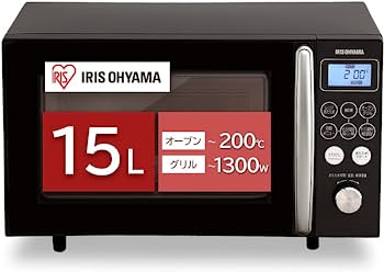 【中古-非常に良い】アイリスオーヤマ オーブンレンジ 15L ターンテーブル ヘルツフリー 全国対応 レンジ~600W オーブン~200℃ グリル~1300W 発酵機能 自動メニュー8