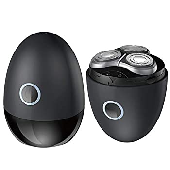 【中古-非常に良い】 メンズ電気シェーバー ひげそり 電動かみそり 男性用 回転式 USB充電 水洗い可 コンパクト 旅行用・家庭用 ブラック