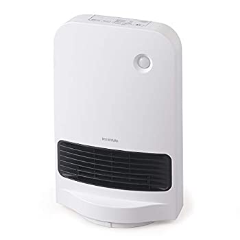 【中古-非常に良い】 アイリスオーヤマ 人感センサー付き 大風量セラミックファンヒーター 左右首振り ホワイト JCH-12TDSW1-W