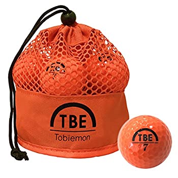 【中古】 TOBIEMON (トビエモン) ゴルフボール 公認球 2ピース 1ダース (12個入り) オレンジ メッシュバック入り TBM-2MBO