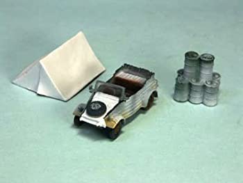 【中古】 1/144 ワールドタンクミュージアム Series 03−48 キューベルワーゲン野戦乗用車 冬季迷彩 (テント・ドラム缶・パンター戦車の予備転輪