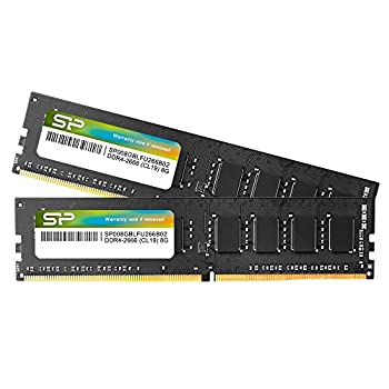 Notebook （Macintosh） - 【中古】 シリコンパワー デスクトップPC用 メモリ DDR4 2666 PC4-21300 8GB x 2枚 (16GB) 288Pin 1.2V CL19 SP016GBLFU266B22