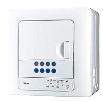 【中古】東芝 衣類乾燥機 6 ピュアホワイト ED-608(W) 花粉除去 毛布乾燥 シーツ6枚 ふんわり清潔仕上げ 抗菌吸音ドラム ヒートパワー除菌 低騒音 42dB