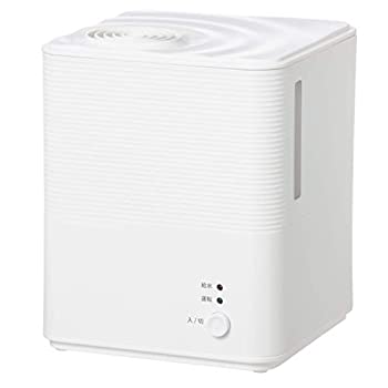【中古】 山善 YAMAZEN スチーム式 加熱式 加湿器 (タンク容量 2.5L) (木造約6畳 プレハブ約9畳) (アロマポット付き) ホワイト KS-GA25 (W)