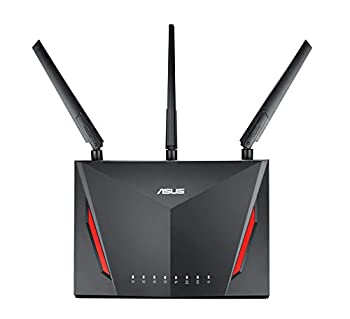 【中古】【輸入・国内仕様】ASUS WiFi 無線 ゲーミングルーター 11ac AC2900 2,167+750Mbps デュアルバンド RT-AC86U 【接続18台/3階建・4LDK ・PS4 / Wii U 対応 】
