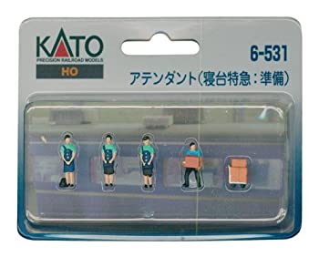 【中古】KATO HOゲージ アテンダント 寝台特急:準備 6-531 ジオラマ用品当店取り扱いの中古品についてこちらの商品は中古品となっております。 付属品の有無については入荷の度異なり、商品タイトルに付属品についての記載がない場合もございますので、ご不明な場合はメッセージにてお問い合わせください。 買取時より付属していたものはお付けしておりますが、付属品や消耗品に保証はございません。中古品のため、使用に影響ない程度の使用感・経年劣化（傷、汚れなど）がある場合がございますのでご了承下さい。また、中古品の特性上ギフトには適しておりません。当店は専門店ではございませんので、製品に関する詳細や設定方法はメーカーへ直接お問い合わせいただきますようお願い致します。 画像はイメージ写真です。ビデオデッキ、各プレーヤーなど在庫品によってリモコンが付属してない場合がございます。限定版の付属品、ダウンロードコードなどの付属品は無しとお考え下さい。中古品の場合、基本的に説明書・外箱・ドライバーインストール用のCD-ROMはついておりませんので、ご了承の上お買求め下さい。当店での中古表記のトレーディングカードはプレイ用でございます。中古買取り品の為、細かなキズ・白欠け・多少の使用感がございますのでご了承下さいませ。ご返品について当店販売の中古品につきまして、初期不良に限り商品到着から7日間はご返品を受付けておりますので 到着後、なるべく早く動作確認や商品確認をお願い致します。1週間を超えてのご連絡のあったものは、ご返品不可となりますのでご了承下さい。中古品につきましては商品の特性上、お客様都合のご返品は原則としてお受けしておりません。ご注文からお届けまでご注文は24時間受け付けております。当店販売の中古品のお届けは国内倉庫からの発送の場合は3営業日〜10営業日前後とお考え下さい。 海外倉庫からの発送の場合は、一旦国内委託倉庫へ国際便にて配送の後にお客様へお送り致しますので、お届けまで3週間から1カ月ほどお時間を頂戴致します。※併売品の為、在庫切れの場合はご連絡させて頂きます。※離島、北海道、九州、沖縄は遅れる場合がございます。予めご了承下さい。※ご注文後、当店より確認のメールをする場合がございます。ご返信が無い場合キャンセルとなりますので予めご了承くださいませ。