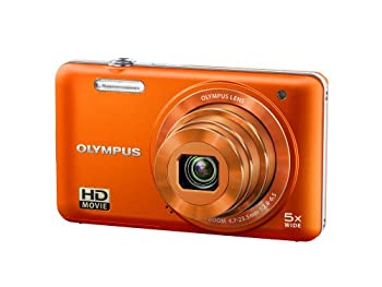 【中古】OLYMPUS デジタルカメラ VG-145 オレンジ 1400万画素 広角26mm 光学5倍ズ...