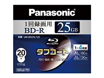 Blu-Ray - 【中古】 Panasonic パナソニック ブルーレイディスク 録画用4倍速 25GB (単層 追記型) 20枚パック LM-BR25LT20