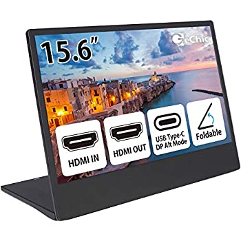 【中古】GeChic モバイルモニター On-Lap M505E 15.6インチ フルHD(1920x1080)液晶 USB Type-C/HDMI ハイブリッド映像入力 HDMI出力 IP..