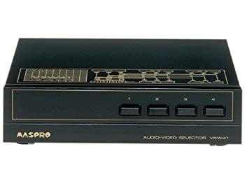 【状態　非常に良い】【中古】マスプロ電工 AVセレクター VSW41【ジャンル】AVセレクター【Brand】マスプロ電工【Contributors】【商品説明】マスプロ電工 AVセレクター VSW41パッシブ(電源不要)タイプRCAピンジャックはすべて24金メッキ4入力1出力当店では初期不良に限り、商品到着から7日間は返品を 受付けております。 お客様都合での返品はお受けしておりませんのでご了承ください。 他モールとの併売品の為、売り切れの場合はご連絡させて頂きます。 ご注文からお届けまで 1、ご注文⇒24時間受け付けております。 2、注文確認⇒当店から注文確認メールを送信します。 3、在庫確認⇒中古品は受注後に、再メンテナンス、梱包しますので、お届けまで3日〜10日程度とお考え下さい。 4、入金確認⇒前払い決済をご選択の場合、ご入金確認後、配送手配を致します。 5、出荷⇒配送準備が整い次第、出荷致します。配送業者、追跡番号等の詳細をメール送信致します。※離島、北海道、九州、沖縄は遅れる場合がございます。予めご了承下さい。 6、到着⇒出荷後、1〜3日後に商品が到着します。ご来店ありがとうございます。