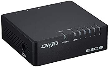 【中古】【非常に良い】エレコム スイッチングハブ ギガビット 5ポート AC電源 EHC-G05PA-B-K qqffhab