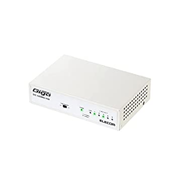 【中古】エレコム スイッチングハブ ギガビット 5ポート 金属筐体 マグネット付 電...