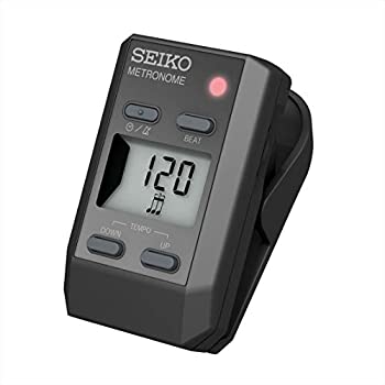 中古 SEIKO セイコー メトロノーム クリップ式 デジタル ブラック DM51B 回転ボリュームで音量調節、消音も可…