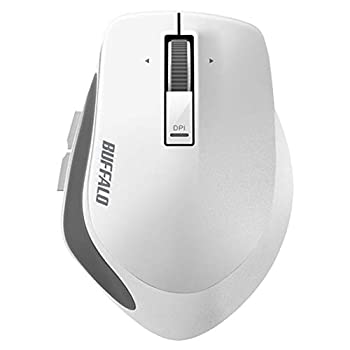 【中古】バッファロー 無線BlueLEDプレミアムフィットマウス Mサイズ ホワイト