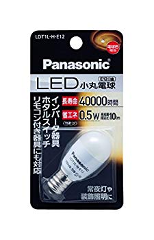 (中古品)パナソニック LED電球 口金直径12mm 電球色相当(0.5W) 小丸電球タイプ LDT1LHE12【メーカー名】パナソニック(Panasonic)【メーカー型番】LDT1LHE12【ブランド名】パナソニック(Panasonic)【商品説明】パナソニック LED電球 口金直径12mm 電球色相当(0.5W) 小丸電球タイプ LDT1LHE12サイズ:2.1×4.8cm本体重量:0.01kg主な材質:ガラス生産国:中国口金直径12mm当店では初期不良に限り、商品到着から7日間は返品を受付けております。お客様都合での返品はお受けしておりませんのでご了承ください。他モールとの併売品の為、売り切れの場合はご連絡させて頂きます。当店の・品は、お客様から買い取りました中古扱い品です。ご注文からお届けまで1、ご注文⇒ご注文は24時間受け付けております。2、注文確認⇒ご注文後、当店から注文確認メールを送信します。3、在庫確認⇒お届けまで3日〜10日程度とお考え下さい。海外在庫は10日〜2週間の見込みです。4、入金確認⇒前払い決済をご選択の場合、ご入金確認後、配送手配を致します。5、出荷⇒配送準備が整い次第、出荷致します。配送業者、追跡番号等の詳細をメール送信致します。6、到着⇒出荷後、1〜3日後に商品が到着します。　※離島、北海道、九州、沖縄は遅れる場合がございます。予めご了承下さい。ご来店ありがとうございます。