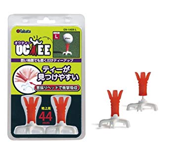 【中古】Tabata(タバタ) ゴルフ ティー 置くだけ プットティー 置くティー オクティー L 44mm レッド GV1409 L khxv5rg