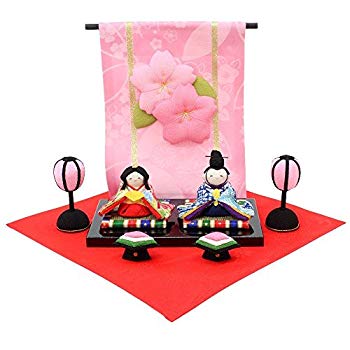装饰压缩存储 - 【中古】雛人形 ひな人形 コンパクト ミニ ちりめん細工 【花几帳わらべひな】 i8my1cf