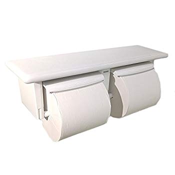 【中古】TOTO 二連紙巻器 棚付き(陶器) 樹脂製 ホワイト YH74SR#NW1 芯なしペーパ...