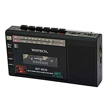 【状態　非常に良い】(中古品)WINTECH マイクロSD/USB録音対応コンパクトラジカセ ブラック (FMワイドバンドモデル) SCT-R225K【メーカー名】WINTECH【メーカー型番】SCT-R225K【ブランド名】WINTECH【商品説明】WINTECH マイクロSD/USB録音対応コンパクトラジカセ ブラック (FMワイドバンドモデル) SCT-R225K本体サイズ:W188xD98xH36mm重量:約406g(本体のみ、電池含まず)電源:AC100V(DCアダプター6V)/単3乾電池4本使用(別売)カセット音源→マイクロSD/USBにデジタル録音機能。(無音部分自動ファイル分割機能搭載)内蔵マイク搭載(→カセット録音、マイクロSD/USBへ録音可能)お届け：受注後に再メンテ、梱包します。到着まで3日〜10日程度とお考え下さい。当店では初期不良に限り、商品到着から7日間は返品を 受付けております。品切れの場合は2週間程度でお届け致します。ご注文からお届けまで1、ご注文⇒24時間受け付けております。2、注文確認⇒当店から注文確認メールを送信します。3、在庫確認⇒中古品は受注後に、再メンテナンス、梱包しますので　お届けまで3日〜10日程度とお考え下さい。4、入金確認⇒前払い決済をご選択の場合、ご入金確認後、配送手配を致します。5、出荷⇒配送準備が整い次第、出荷致します。配送業者、追跡番号等の詳細をメール送信致します。6、到着⇒出荷後、1〜3日後に商品が到着します。当店はリサイクル専門店につき一般のお客様から買取しました中古扱い品です。ご来店ありがとうございます。