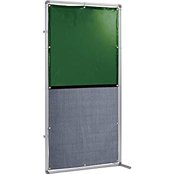 【中古】【非常に良い】吉野 遮光火花兼用衝立(グリーン×A種シート)1×2 接続型固定足 YS-12JF-G-BW 火花用衝立 z2zed1b