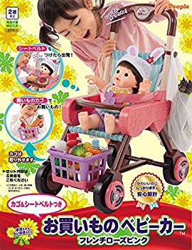 【中古】ぽぽちゃん お買いものベビーカーフレンチローズピンク ggw725x