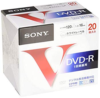【中古】SONY 録画用DVD-R CPRM対応 120分 16倍速 20枚パック 20DMR12MLPS tf8su2k