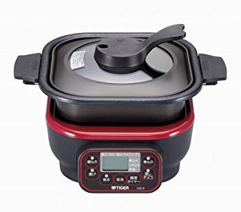 【中古】【非常に良い】タイガー マイコンテーブルクッカー レッド CQC-G070-R i8my1cf