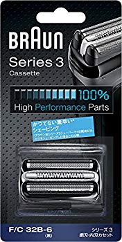 【状態　非常に良い】ブラウン シェーバー替刃 シリーズ3用 ブラック F/C32B-6【正規品】【メーカー名】ブラウン(BRAUN)【メーカー型番】F/C32B-6【ブランド名】ブラウン(BRAUN)【商品説明】ブラウン シェーバー替刃 シリーズ3用 ブラック F/C32B-6【正規品】型番:F/C32B-6本体重量:約23g/サイズ:幅80×奥行22×高さ160mm原産国:ドイツ交換目安:約18ヶ月対応シェーバー:ブラウン シェーバー シリーズ3当店では初期不良に限り、商品到着から7日間は返品を 受付けております。品切れの場合は2週間程度でお届け致します。ご注文からお届けまで1、ご注文⇒24時間受け付けております。2、注文確認⇒当店から注文確認メールを送信します。3、在庫確認⇒中古品は受注後に、再メンテナンス、梱包しますので　お届けまで3日〜10日程度とお考え下さい。4、入金確認⇒前払い決済をご選択の場合、ご入金確認後、配送手配を致します。5、出荷⇒配送準備が整い次第、出荷致します。配送業者、追跡番号等の詳細をメール送信致します。6、到着⇒出荷後、1〜3日後に商品が到着します。当店はリサイクル専門店につき一般のお客様から買取しました中古扱い品です。ご来店ありがとうございます。