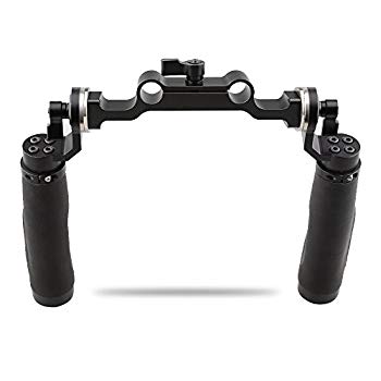 【中古】camvateレザーハンドル15?mmロッドショルダーマウントリグwith ARRIロゼットfor DSLR (ブラック、m6スレッド、31.8?MM dwos6rj