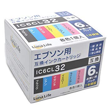 【商品名】【Luna Life】 エプソン用 互換インクカートリッジ IC6CL32 6本パック　LN EP32/6P【メーカー名】ワールドビジネスサプライ【メーカー型番】LN EP32/6P【ブランド名】Luna Life【商品説明】【Luna Life】 エプソン用 互換インクカートリッジ IC6CL32 6本パック　LN EP32/6PEPSON(エプソン)用 IC6CL32 互換インクカートリッジ 6本セット純正品比97%の品質を実現！安心の1年ダブル保証付き！純正品の約半額の低価格！対応プリンター型番：PMシリーズ A850, A870, A890, D750, D770, D800, G700, G720, G730, G800, G820インク残量表示にも対応！※Luna Life(ルナライフ)は登録商標です。当店では初期不良に限り、商品到着から7日間は返品を 受付けております。・通常3日〜5日でお届けできます。万が一、品切れの場合は2週間程度でお届け致します。ご注文からお届けまで1、ご注文⇒ご注文は24時間受け付けております。2、注文確認⇒ご注文後、当店から注文確認メールを送信します。3、在庫確認⇒国内在庫：3〜5日程度でお届け。　海外在庫：2週間程度でお届け。　※在庫切れの場合はご連絡させて頂きます。4、入金確認⇒前払い決済をご選択の場合、ご入金確認後、配送手配を致します。5、出荷⇒配送準備が整い次第、出荷致します。配送業者、追跡番号等の詳細をメール送信致します。6、到着⇒出荷後、1〜3日後に商品が到着します。　※離島、北海道、九州、沖縄は遅れる場合がございます。予めご了承下さい。ご来店ありがとうございます。