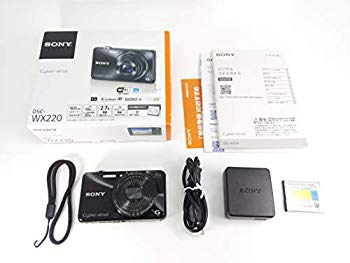 【中古】SONY デジタルカメラ Cyber-shot WX220 光学10倍 ブラック DSC-WX220-B 9jupf8b