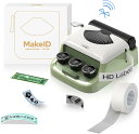 MakeID Q1ラベルプリンター 300dpi Bluetooth対応 スマホ接続 レトロで可愛いデザイン 無墨熱敏印刷 Cキー&Dキー簡単印刷 簡単操作 1...