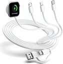 アップグレード Apple Watch 充電ケーブル 4イン2 iPhone Watch用充電ケーブル マルチUSB A/C充電ケーブル 磁気充電ケーブル iW...