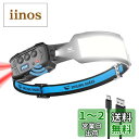Smiling Shark ヘッドライト, 【LED白&赤ヘッドライト 1個入り】USB充電式 7倍高輝度照明 4000 mAh 長時間使用 人感センサー付き IPX4防水 防塵 釣り 登山 散歩 懐中電灯 キャンプ 作業 災害 停電 最適