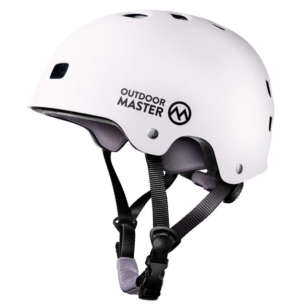 OUTDOORMASTERスポーツヘルメット M 自転車ヘルメット 保護用ヘルメット 運動 CPSC安全規格 ASTM安全規格 12つ通気穴 3D保護クッション 置換クッションおまけ 取り出し可能 洗濯可能 全方位調整アジャスター スケートボード アイススケート サイクル 子供大人兼用 男女兼用