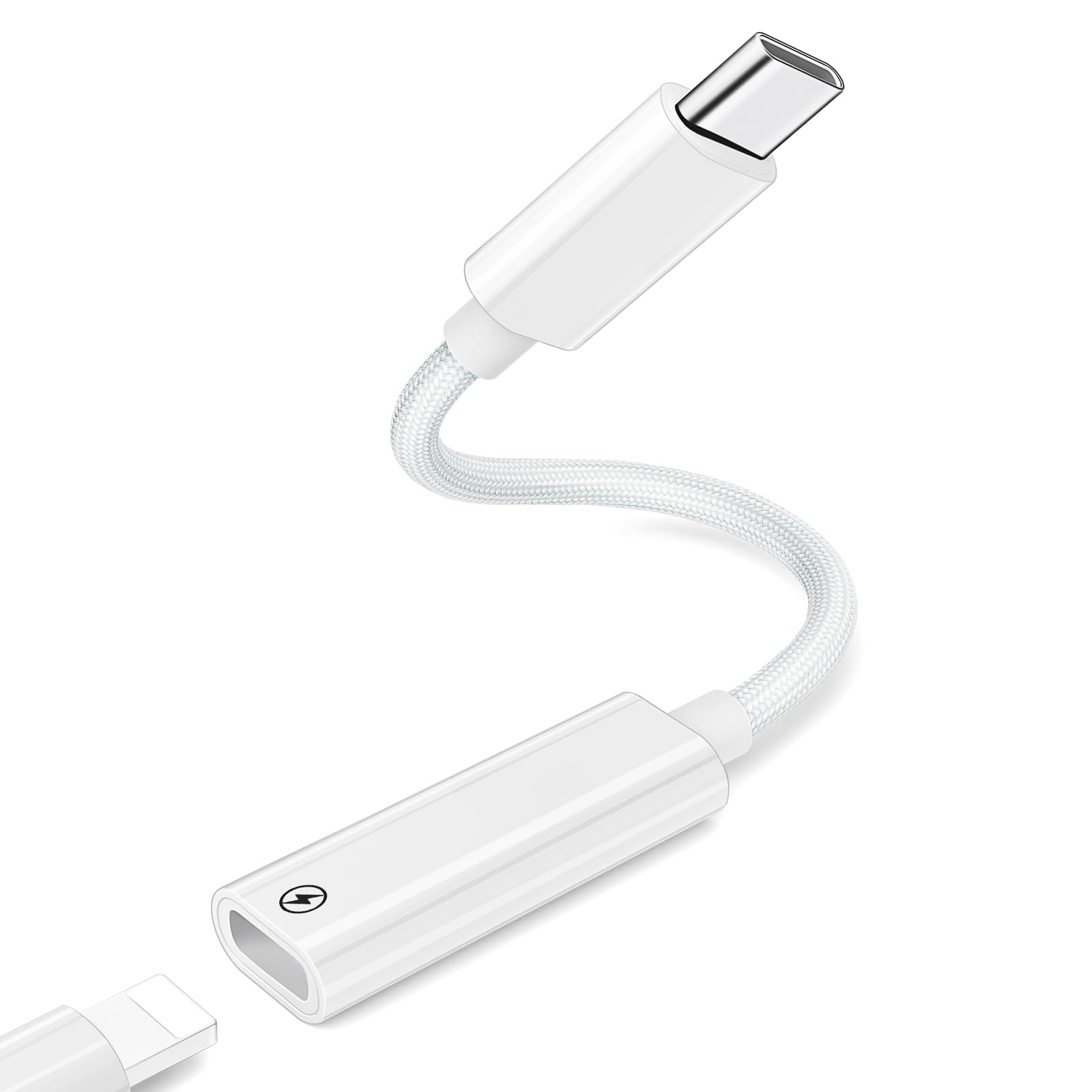 【新登場】ライトニング to USB Type C 変換アダプタ iPhone 15 PD急速充電 データ転送 Lightning usb-c 変換アダプタ ナイロン編組ケーブル 対応iPhone 15/15 Pro Max Plus/iPad Pro/iPad mini 6 10世代/Air4 5/MacBookなど機器 ライトニング タイプc 変換コネクタ 12c