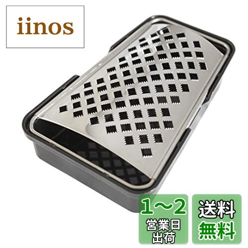プロおろしSPEEDY黒 日本製 おろし金 おろし器 受皿付 チーズグレーター すりおろし しょうが ニンニク パルメザンチーズ レモン ゆず ステンレス ゼスターグレーターのサムネイル