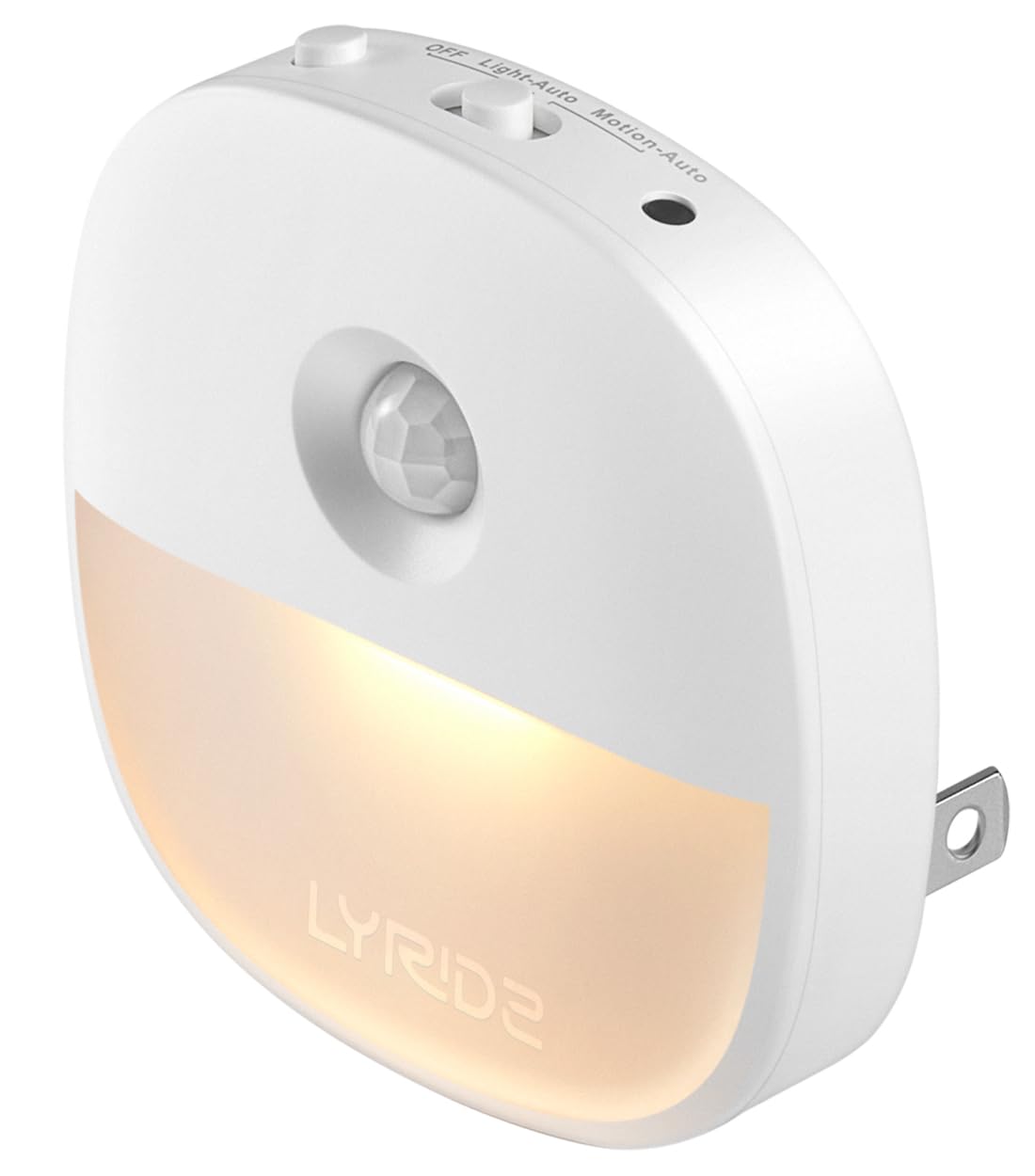 【送料無料】LYRIDZ センサーライト 室内 足元灯 コンセント 人感センサーライト・明暗センサーライトが両立 1台2役 常夜灯 1〜50ルーメン明るさ調整 フットライト LED足元ライト 省エネ 電球色 廊下 寝室 玄関 階段 【PSE取得済?日本語取説】