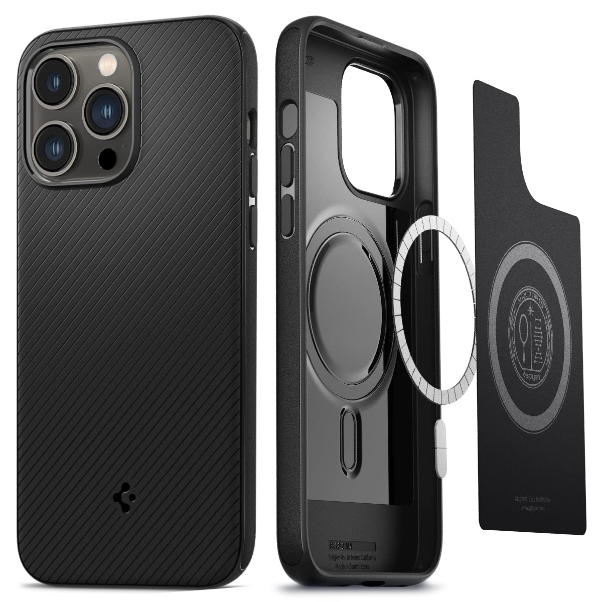 Spigen iPhone14ProMax ケース Magsafe対応 マグネット搭載 TPU ワイヤレス充電対応 米軍MIL規格取得 耐衝撃 すり傷防止 マグ・アーマー マグフィット ACS04844 (マット・ブラック)