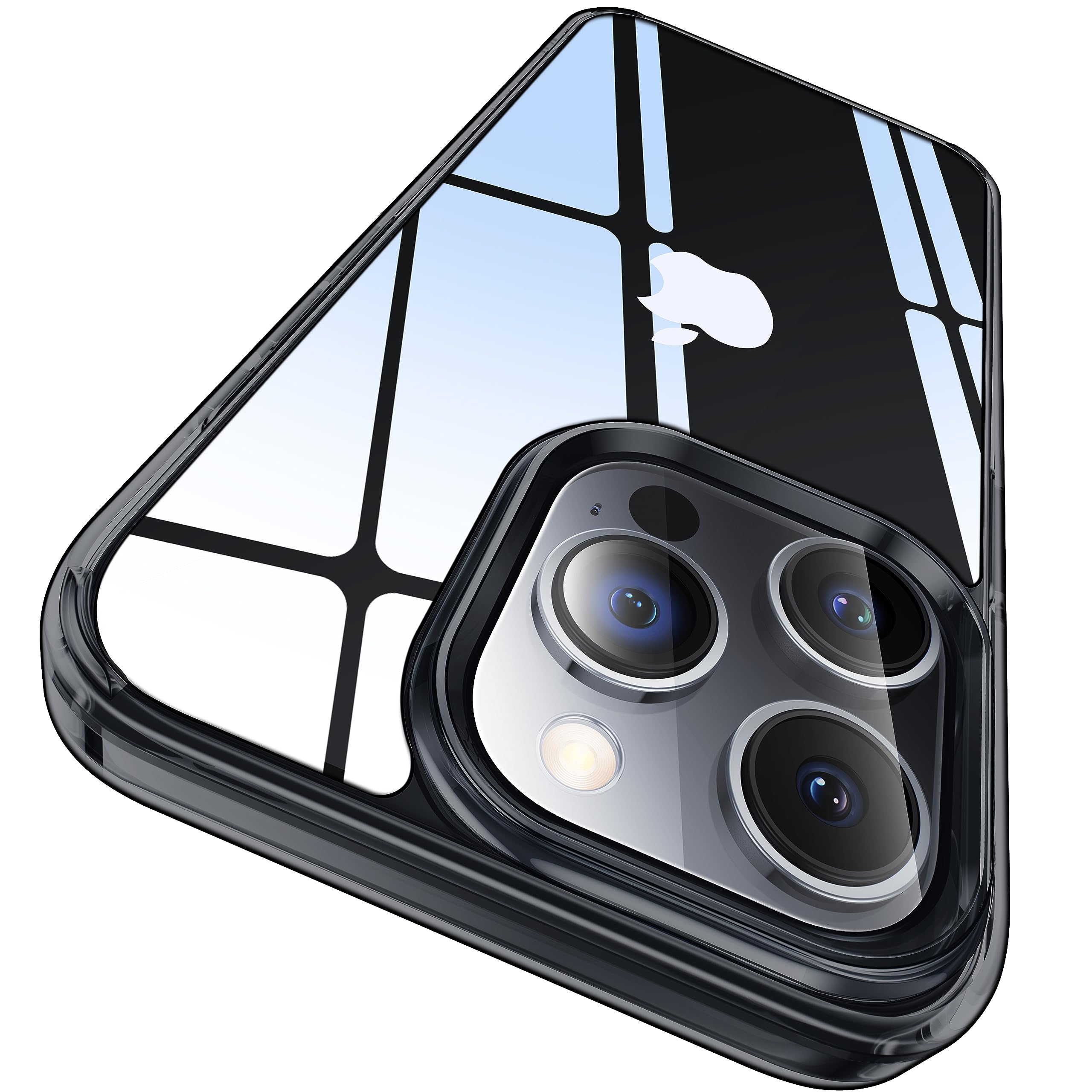 【極々透明感・革新耐黄変技術】CASEKOO iPhone 15 Pro 用 ケース クリア 耐衝撃 米軍MIL規格 ストラップホール付き ワイヤレス充電対応 いPhone15Pro用ケース 6.1インチ アイフォン15Pro ケース「KORI 」ブラック…