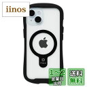 iFace Reflection Magnetic iPhone 15 ケース MagSafe 対応 クリア 強化ガラス (ブラック)【アイフェイス アイフォン15 用 iphone15 用 カバー マグセーフ 耐衝撃 透明 ストラップホール】