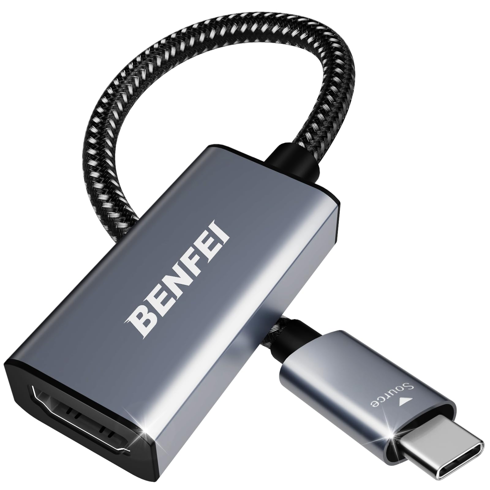 BENFEI USB C - HDMI 変換アダプタ 4K USB Type-C HDMI アダプタ [Thunderbolt 3 / 4] 互換タイプC HDMI 変換 [4K@30Hz 映像出力] iPhone 15 Pro/Max, MacBook Pro/Air 2023, iPad Pro, iMac, S23, XPS 17 などに対応