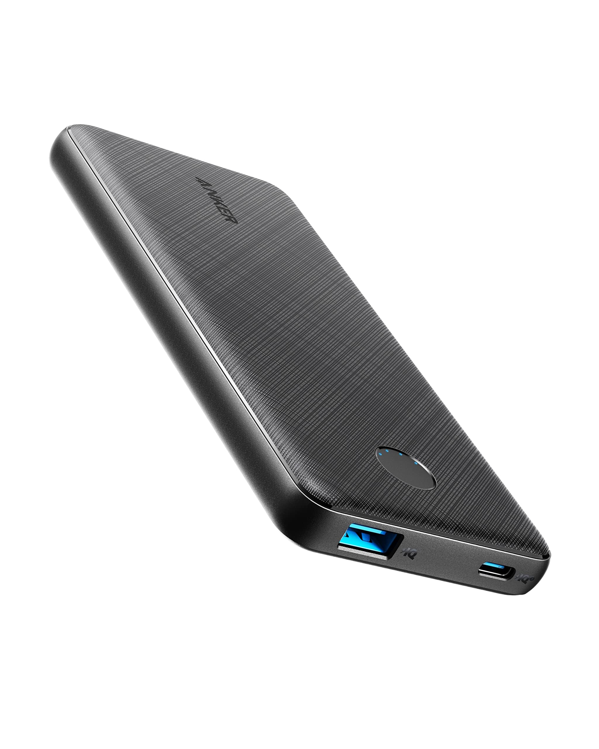 Anker 523 Power Bank (PowerCore Slim 10000 PD) (10000mAh / 大容量モバイルバッテリー) 【USB Power Delivery対応/PowerIQ 3.0 (Gen2) 搭載/PSE技術基準適合/USB-C入力対応】 iPhone 14 / iPhone 13 Pixel その他 各種機器対応 (ブラック)