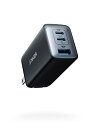 Anker PowerPort III 3-Port 65W Pod (USB PD 充電器 USB-A USB-C 3ポート)【独自技術Anker GaN II採用 / PD対応 / PPS規格対応 / PSE技術基準適合 / 折りたたみ式プラグ】MacBook PD対応Windows PC iPad iPhone Galaxy Android スマートフォン ノートPC 各種 その他機